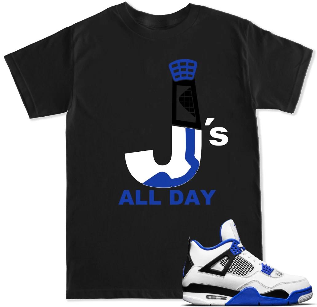 

J s ALL DAY Motorsport T Shirt to match with Air Js Retro 4 MOTORSPORT Shoes XL