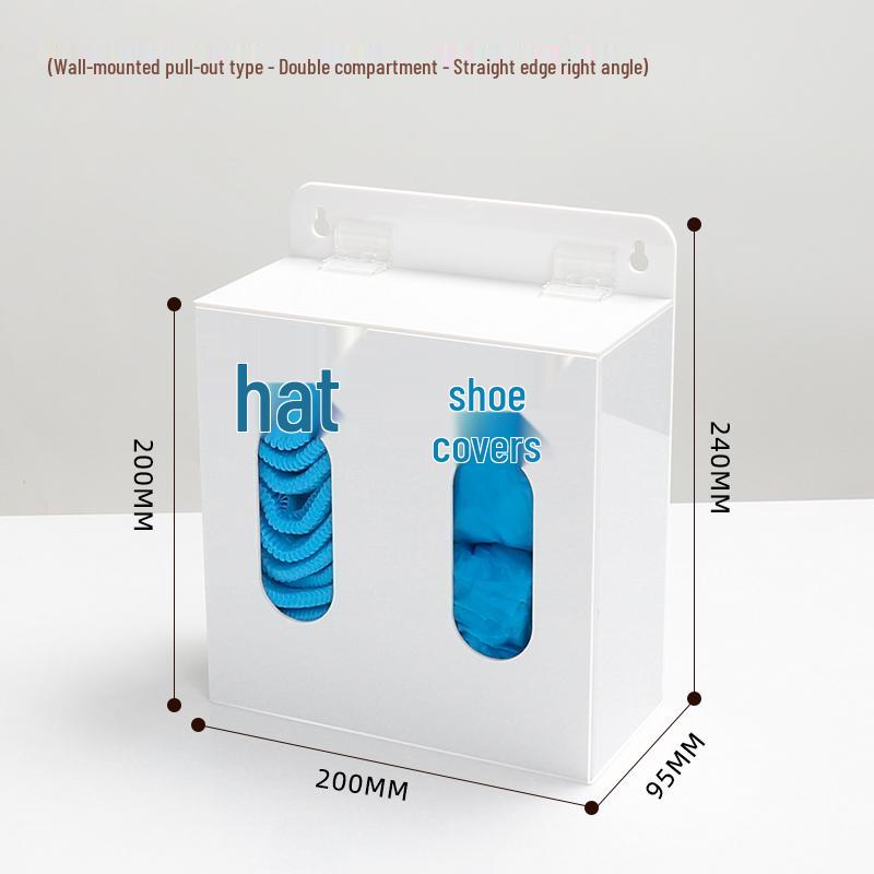 Punch-Free Wall-Mounted Acrylic Storage Box for Hats, Shoes, Gloves, and Masks
