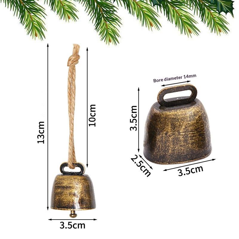 4 szt. Dzwonek w stylu vintage, rustykalny metalowy dzwonek dekoracyjny do zawieszenia z jutowym sznurkiem, dzwonki wietrzne w stylu vintage do powieszenia na ścianie, dekoracja domu
