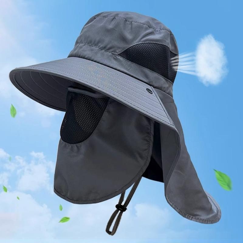 Foldable Sun Protections Hat Hikings Camping Casual Fishing Caps with Neck Flap