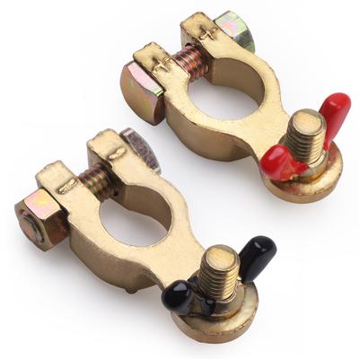 Brass Battery Pole Terminals Suitable for Motorcycles Cars Trucks Boats Caravans 12V or 24V Voltage Easy Installation