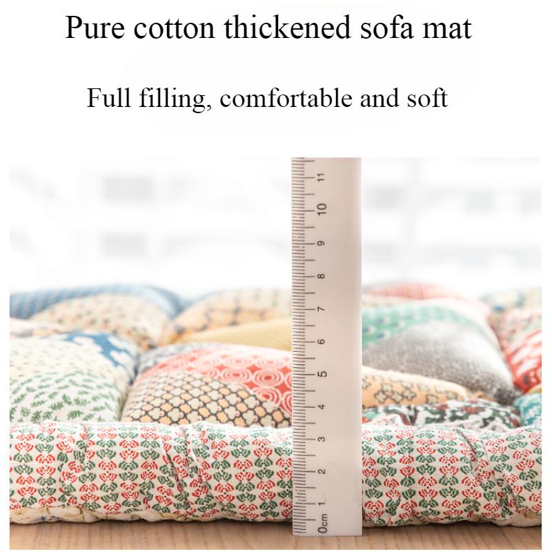 New Thickened Cotton Sofa Mat Home Living Room Decoration Multiple Anti Slip Bay Window Mats Modern Minimalist Soft High-quality Striped Seat Cushions