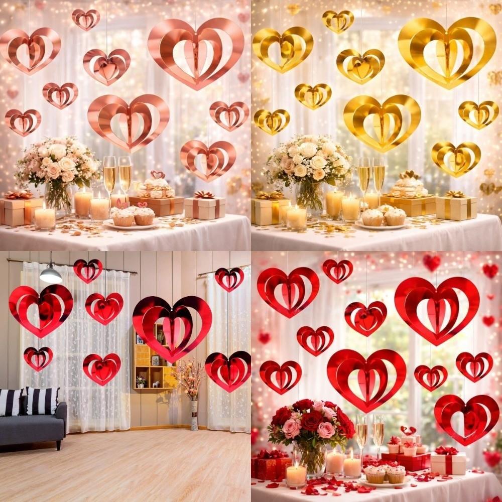 DIY Sequins Hanging Foil Curtains Hollow Heart Sequin Rain Curtain  Engagement Wedding