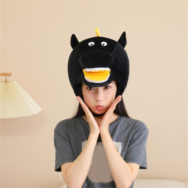 Black Horse Costume Headpiece Adjustable Strap Photography Prop For Children Party Theme Role Play