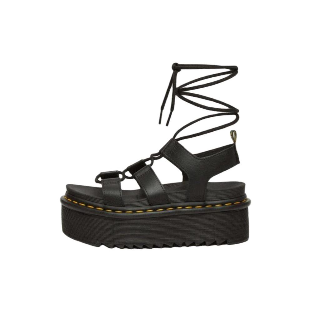 Dr. Martens Leather Comfortable Versatile Slide Sandals Women Sandals Black 31538001