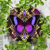 Retro Round Butterfly Metal Wall Art 8 Inch Outdoor Garden Decor