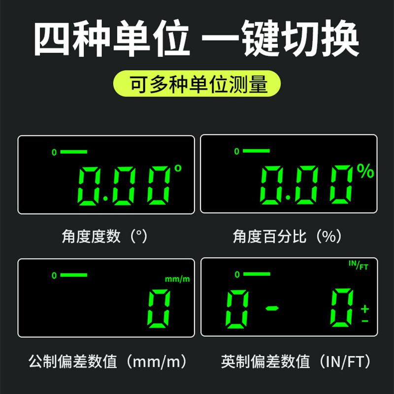 Mini Digital Electronic Angle Gauge Portable Protractor Inclinometer with Magnetic Base 0-90 Degree Laser Level with LED Screen