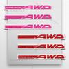 1Pcs 3D Metal SYMMETRICAL AWD Logo Badge Car Rear Tail Bumper Trunk Sticker For Outback WRX BRZ Forester Impreza Legacy