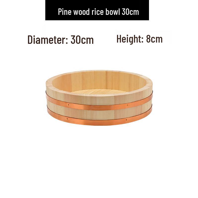 Japanese Style Wooden Sushi Rice Mixing Bowl
