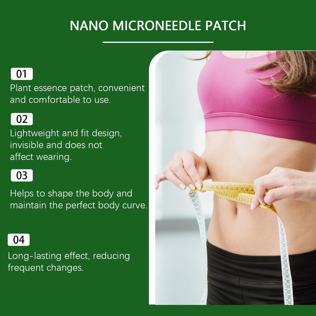 Plaster Nano Micro Needle, Plaster wyszczuplający Micro Needle, Plaster do pielęgnacji skóry poprawiający linie ujędrniające (4 sztuki/1 pudełko)