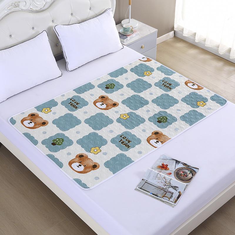 Waterproof Washable Mattress Urine Mat Reusable Waterproof Mattress Protector Cartoon Bed Protector Adult Elder Incontinence Bed Sheet Pad