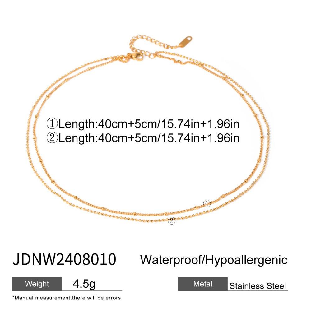 Double-layer Stacked Titanium Steel Necklace Light Luxury High-end Clavicle Chain Stainless Steel Jewelry Does Not Fade