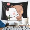 Peach And Goma Bubu Dudu Balloon Tapestry Wall Hanging Aesthetic Home Decoration Tapestries for Dorm Room