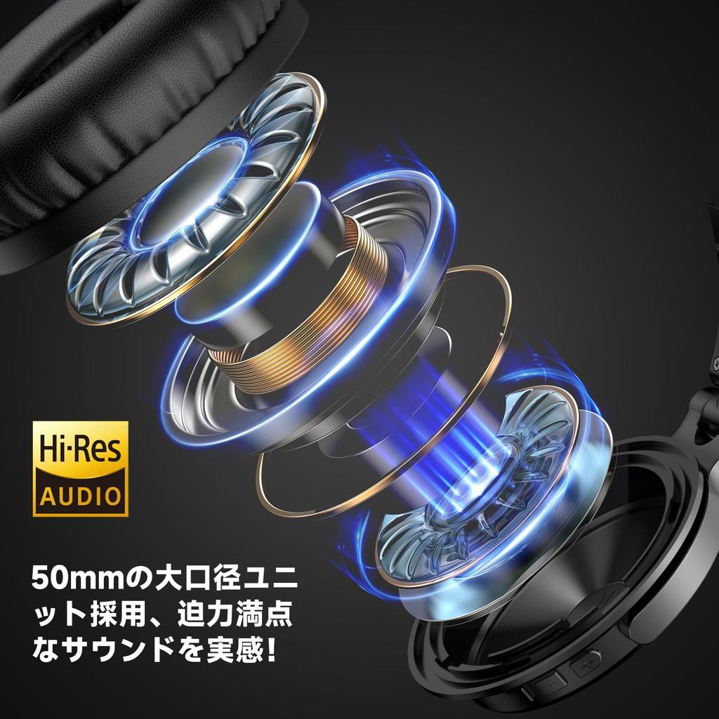 OneOdio Wireless Headphones Up to 110 Hours Playback Bluetooth Over-Ear Microphone Foldable Wired Wireless Deep Bass Multi-Pairing Pro C