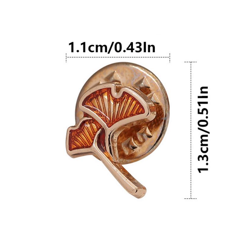 10pcs Ginkgo Leaf Brooch Elegant Fashion Men Luxulry Vintage Shirt Suit Lapel Pins Badge Brooches Wedding Party Clothing Accessories Jewelry Gifts