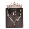 Korean Style Bridal Crown Three Piece Headdress  Wedding Dress Birthday Hair Accessories  Wedding Dress Accessories Necklace  Earrings