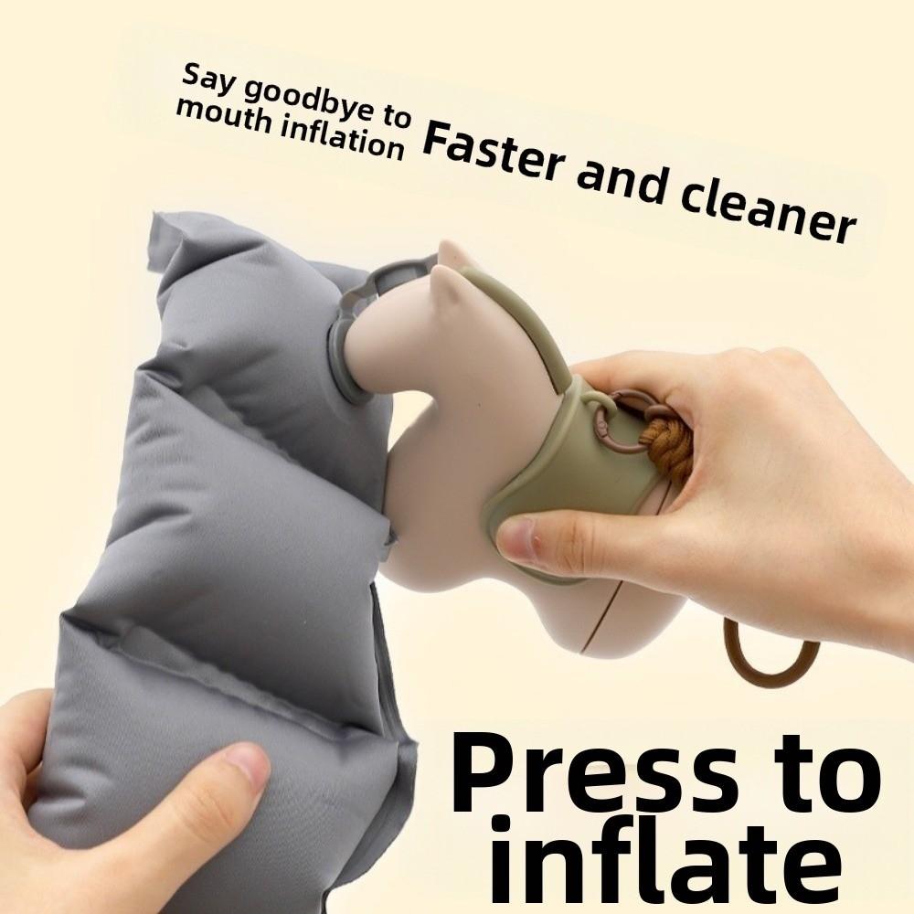 Neck Protection Inflatable Neck Pillow Pressed Inflation Super Light U-shaped Travel Pillow Creative Comfort