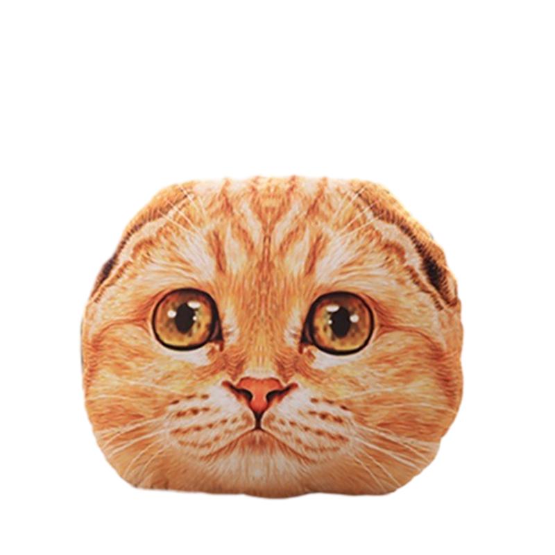 

Simulated Cat 3d Head Cushion Plush Toy Pillow Girl Childern Gift Doll Washable StyleB,40cm/15.75in