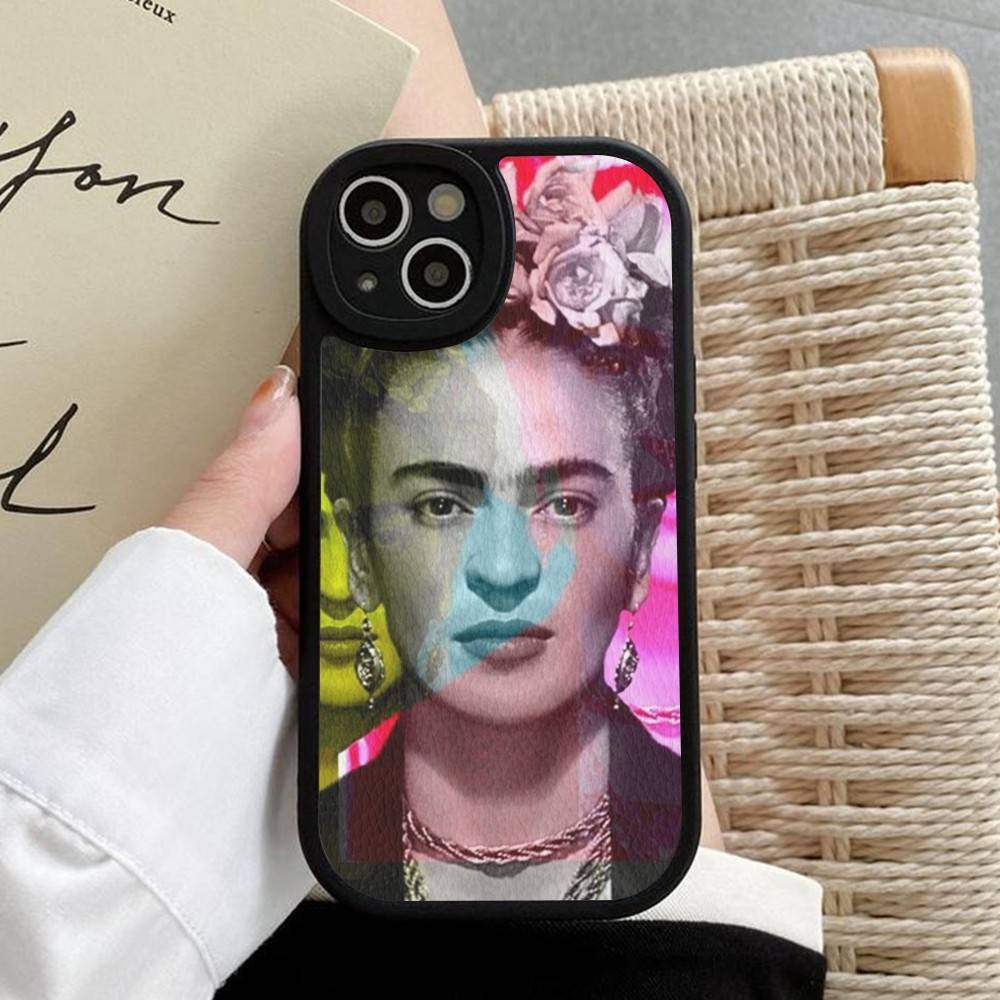 -Fashion F-Frida K-KahlosS Phone Case Hard Leather For iPhone 16 15 14 13 12 Mini 11 14 Pro Max Xs X Xr 7 8 Plus Fundas