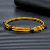 3MM Waterproof Surfering Rope Bracelets Men Adjustable Nautical Rope Bracelet Women Black Stainless Steel Sport Buckle