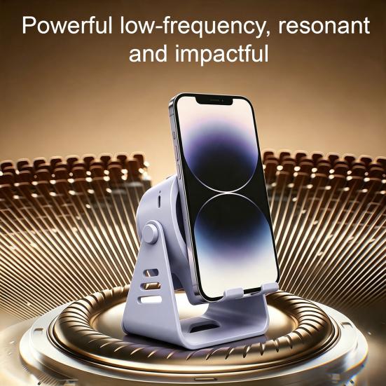 Easy Use Speaker for Elderly Wireless Induction Speaker, No Bluetooth-compatible Auto Play Sound Amplifier with Phone Loud Accessory Stand,