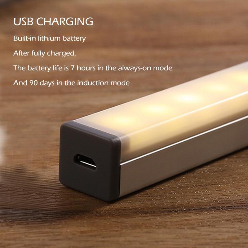 Adjustable Brightness Warm White LED Hand Sweep Induction Lamp Strip Night Light