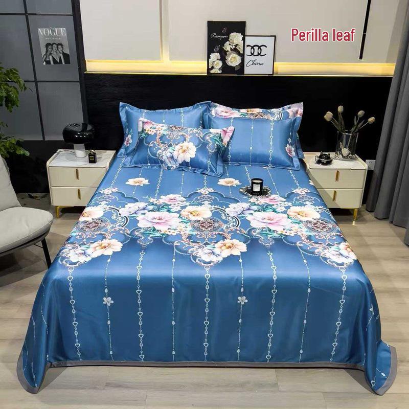 Ice Silk Summer Cool Mat Set: Foldable & Washable Three-Piece for Dormitory Single Beds