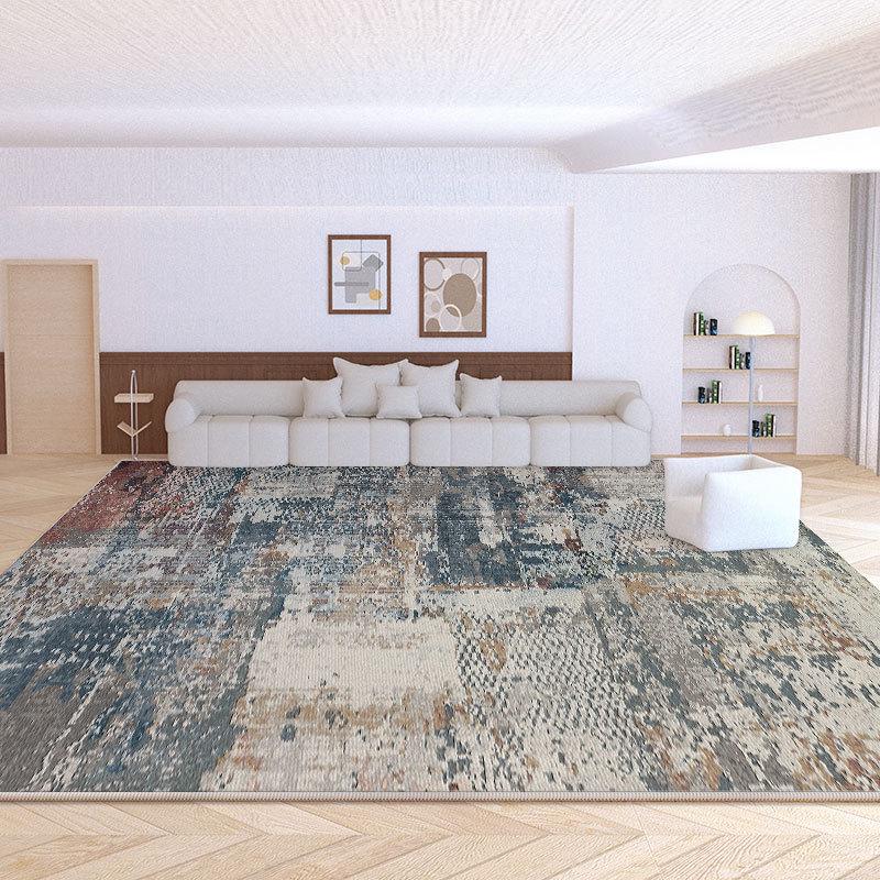 

Водонепроницаемый, устойчивый к пятнам, бархатный ковер с рисунком тушью для гостиной в скандинавском стиле для журнального столика или спальни. 140x200 cm