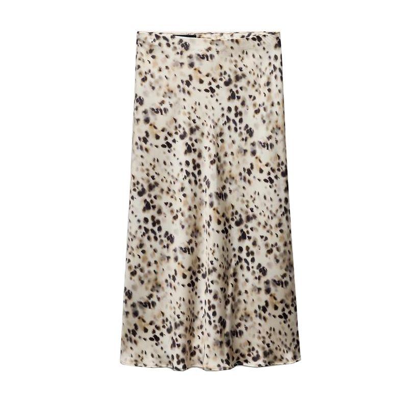 Spring New Arrival Fashion Style A- Line High Waist Mid-Length Skirt Silk Satin Texture Midi Skirt Skirt 8338537