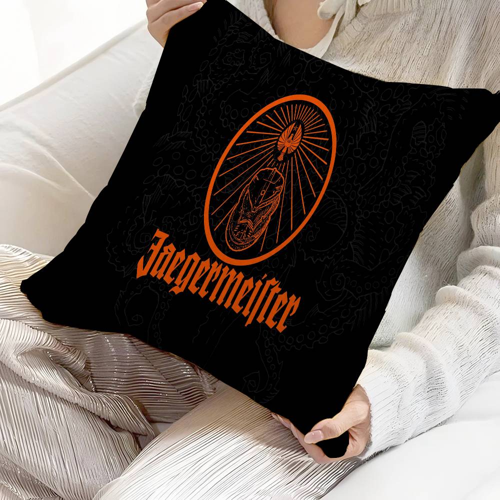 J-Jagermeisters Pillow Covers Cartoon Sofa Decorative Home Double-sided Printing Short Plush Cute Cushion Cover