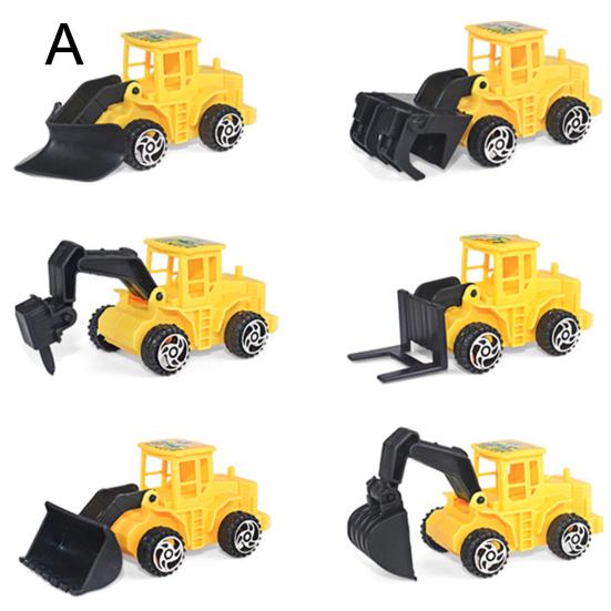 1 Set Vehicles Truck Toys Real-looking Smooth Edge Ornamental Kids Construction Car Toys for Gift