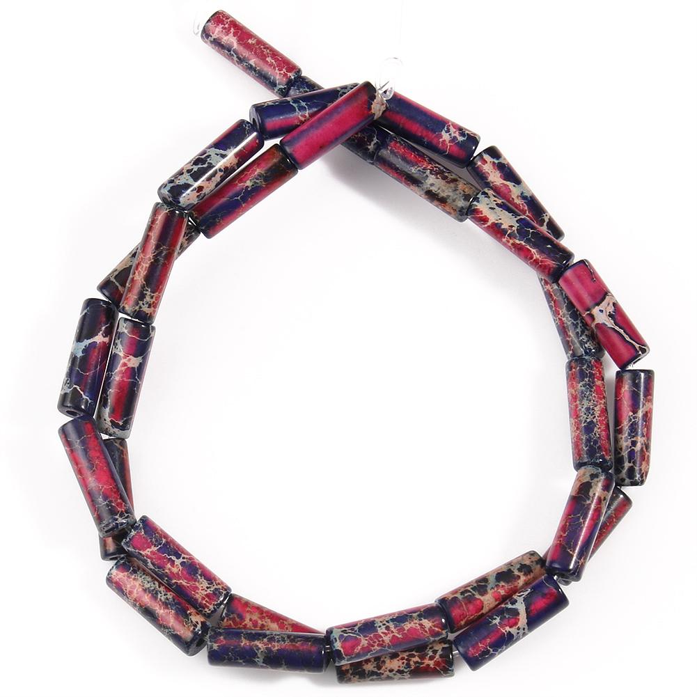 Намистини з природного осаду і яшми, імперська трубка, форма колони, вільні розпірні намистини для виготовлення ювелірних виробів 15 дюймів