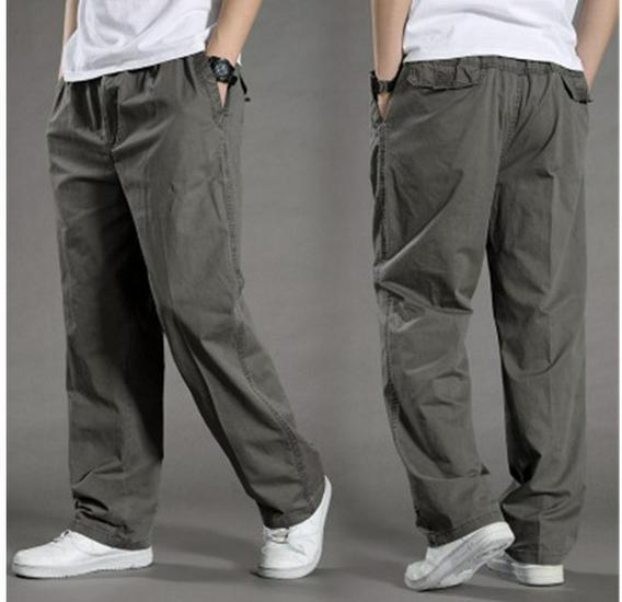 Herren Elastischer Bund Lockere Cargohose - Übergröße, Leichtgewicht, Frühling/Herbst Stil