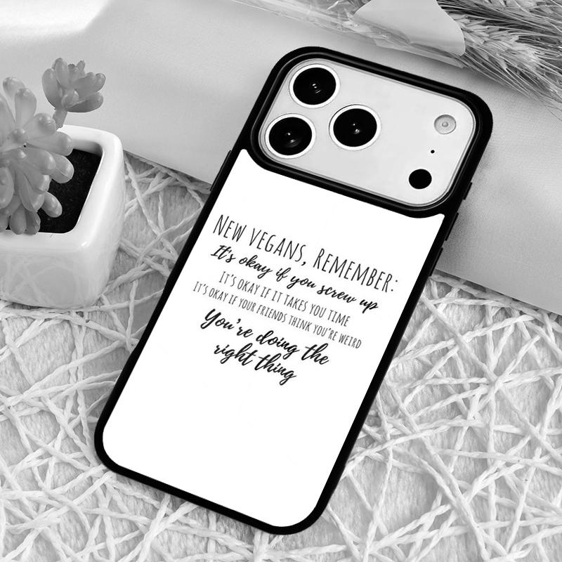 Proud Vegan life quote phrase Shockproof Phone Case for iPhone 17 Air 16e 15 11 12 14 13 Pro Max Cover Coque