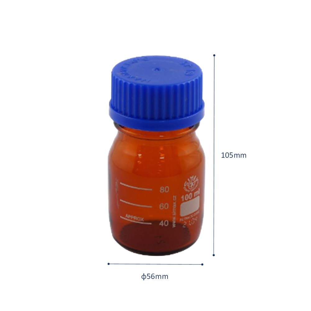Simax Screw-Cap Medium Bottle (Light-Proof), 100mL /3-6006-01