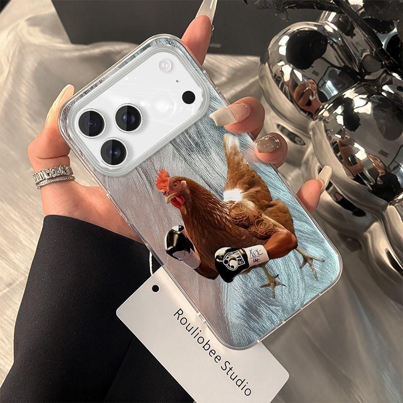 Creative Hard Shell Phone Case for Apple iPhone 13/14/15/16Plus/17Pro by Boxing Rooster