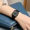 Women Casual Watch Square Dial Quartz for Women, Lady Wrist with Silicone Strap, Accurate Lightweight Wristwatch, Fashion Accessory