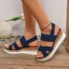 Fashion 2025 Plus Size Sandals Summer Casual Shoes for Women Comfortable Non-slip Walking Sandals Slip On Elastic Fabric Female Shoes