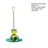 Frog Birds Feeder with Detachable Lotus Platform Tray Outside Hanging Metal Birds Feeding Station Outdoor Garden Yard Decoration