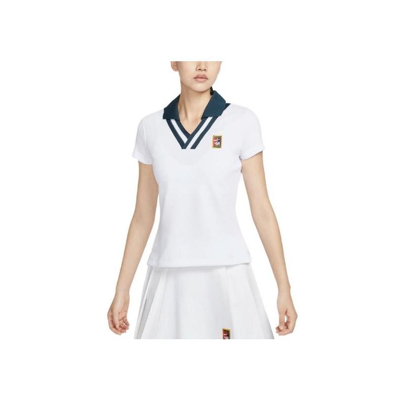 Nike Women's Short-Sleeve Polo x YOON White Armory Navy FZ0277-100