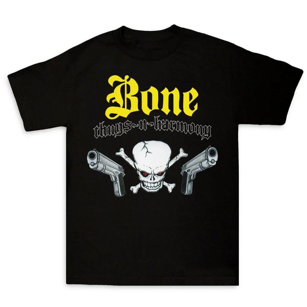 Bone Thugs N Harmony Skull Cotton Black Full Size Unisex Shirt M