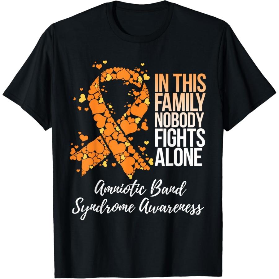 

Family Support Amniotic Band Syndrome Awareness T-Shirt XXXXXL чёрный