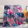 1Pc Flamingo Print Flannel Blanket, High quality Comfortable for All Seasons, Home Decor, Warmth and Comfort, Perfect for Christmas Gifts