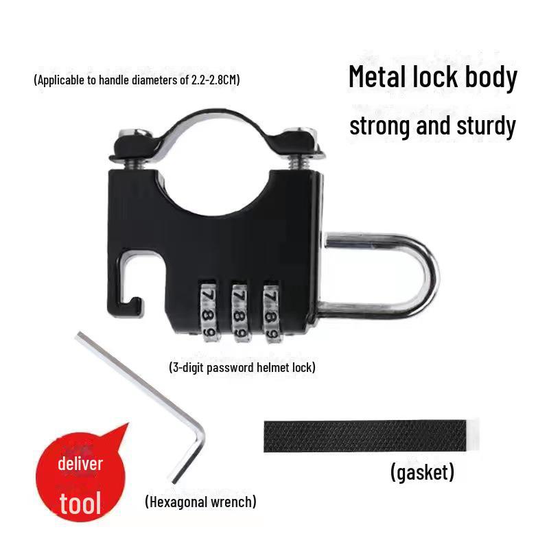 "Universal Password Lock for Bicycle, Motorcycle, and Electric Car Helmets"