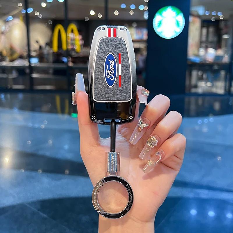 Car Sticker Ford Car Remote Key Case Full Cover Fob Auto Accessories For Ford Fusion Mustang Explorer F150 F250 F350 EcoSport Ed