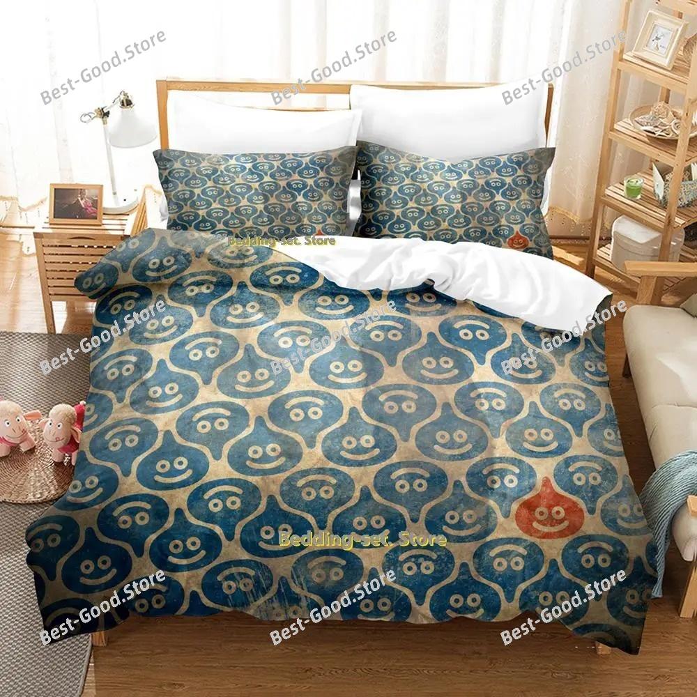 Neues Dragon Quest Bettwäscheset Einzelbett Twin Bett Vollbett Queen Size King Size Bettwäscheset für Erwachsene Kinder Schlafzimmer Bettbezug-Sets Anime