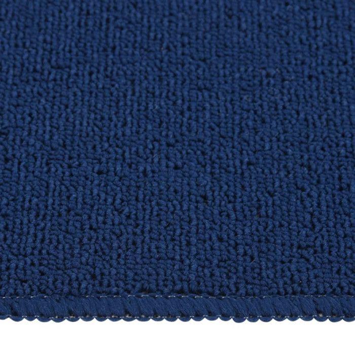 VidaXL Tapis d'escalier 15 pcs 70x20 cm Bleu marine Rectangulaire