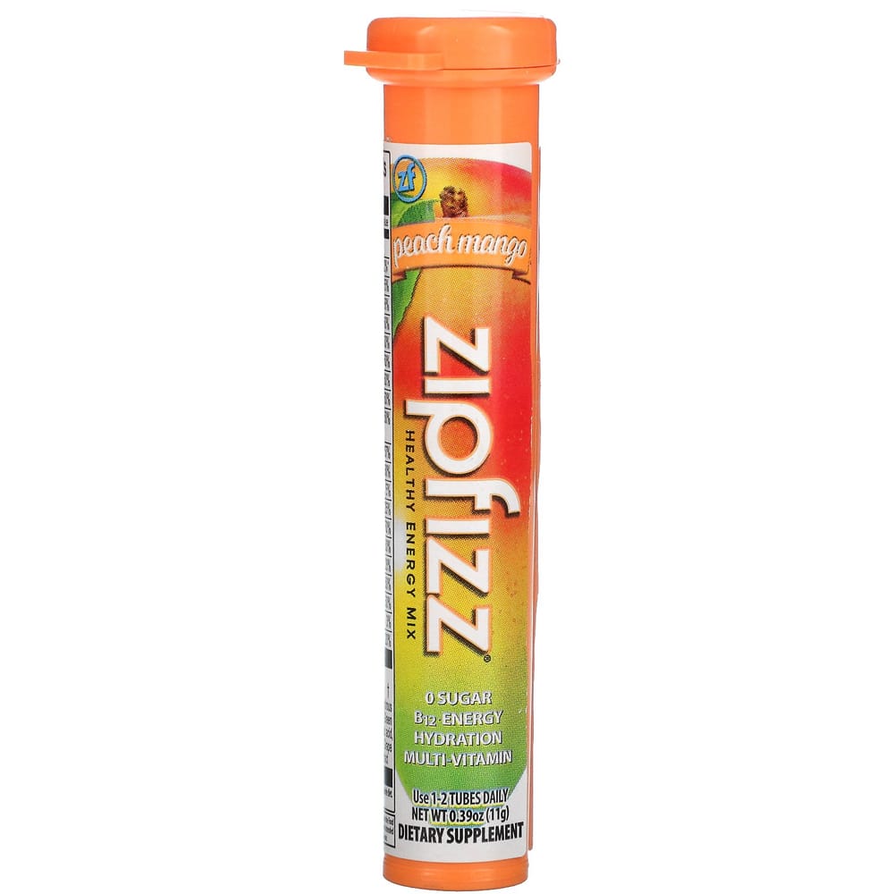iHerb Energy Drink Mix, Peach Mango, 20 Tubes, 11g (0.39oz) Each
