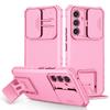 For Samsung Galaxy A36 5G Case Camera Slider PC+TPU Phone Cover with Kickstand