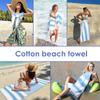 Striped Beach Towel Quick Dry Bath Towels Absorbent Soft Cotton Portable Travel Gym Swimming Picnic Blanket Vacation Beach Towel